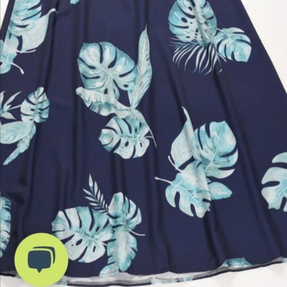 ! NEW Women's Blue Tropical Bohemian Floral Backless Halter Maxi Dress Size M ! - Picture 3 of 4